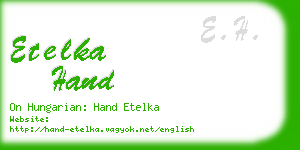 etelka hand business card
